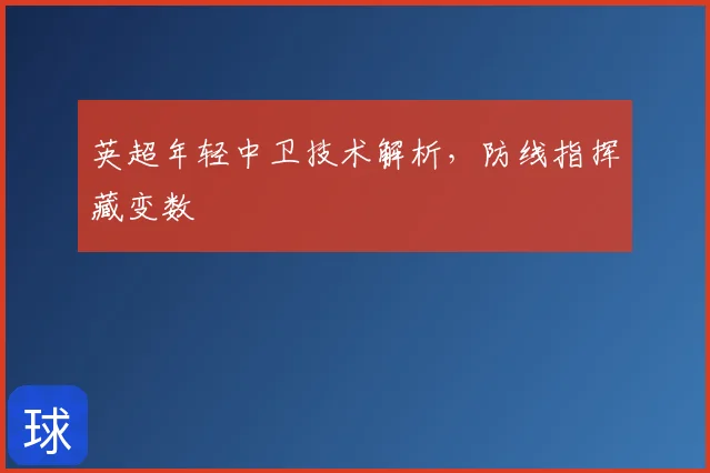 英超年轻中卫技术解析,防线指挥藏变数